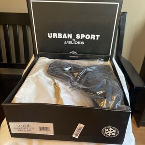 Urban Sport by J/Slides Black Suede Luxe Shoes